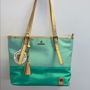 NWT spartina 449 retreat medium tote flamingo